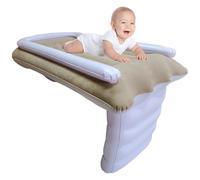 Cama Inflable para niños pequeños, colchón de Aire para niños pequeños de soplado Suave con cinturón Ajustable, avión para con Fugas de Aire para vuelos de Viaje inflables