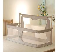 Cama junto a la cama para bebé, 120x50cm,Cuna colecho,cuna bebe,cuna de viaje,cuna plegable,next To Me,Cuna junto a la cama para bebé, levante la valla con una sola tecla, cama para bebé con rieles (