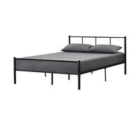Cama matrimonio laos con somier - metal - 140 x 200cm - negro [en.casa]