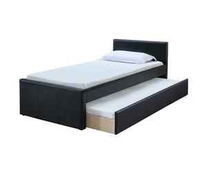 Cama nido 90 x 195 cm negro mate MACCO