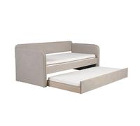 Cama nido de tela taupe 90 x 190 cm EDISON