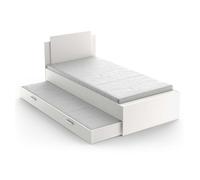 Miroytengo Cama Nido Juvenil Life Cajón Incluido Estilo Contemporáneo Color Blanco Mate 90X190-200 cm