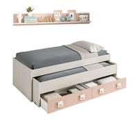 Cama Nido Nube con Estantería Infantil Juvenil