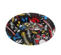 Cama ortopédica antideslizante para perros y gatos con patrón de instrumentos musicales de rock, para mascotas de tamaño extra pequeño