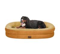 Cama ortopédica lavable grande para perros: cama refrescante para perros con refuerzos, cama jumbo, impermeable, funda extraíble, antideslizante, cama para mascotas de tamaño extra grande, color