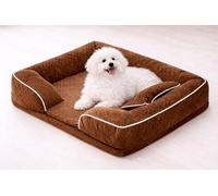 Cama Ortopédica para Perros Medianos 68x54 cm - Viscoelástica con Cojín Ergonómico, Impermeable y Lavable - Sofá para Perro Antiestrés con Funda Desenfundable - Cama Transpirable Verano e Invierno