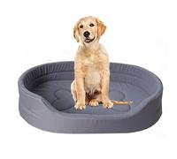 Cama Ortopédica para Perros Resistente Al Agua, Cómoda Y Lavable, Cama para Perros, Alfombrilla Suave para Jaula, Reversible, Fresca Y Cálida para Perros Pequeños,Gris,M