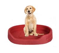 Cama Ortopédica para Perros Resistente Al Agua, Cómoda Y Lavable, Cama para Perros, Alfombrilla Suave para Jaula, Reversible, Fresca Y Cálida para Perros Pequeños,Rojo,S