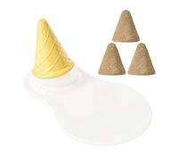 Cama para animales pequeños, almohadilla de refrigeración de cerámica, accesorios para hámster, juguetes masticables en forma de cono, almohadilla de dormir con palitos de dentición, suministros para