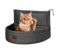 Cama para calefacción para gatos - Cama para radiador para gatos - Cama calefactora para gatos con felpa suave - Hamaca para gatos - Se adapta a todos los radiadores - Estable y acogedora - Negro