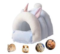 Cama para cobayas, escondite privado, cálido y cómodo con cojín suave extraíble para animales pequeños, hamaca acogedora para hámsteres, acc