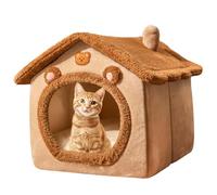 Cama para cueva para gato interior - Peluga Caldatela acogida para mascotas | Casa para dormir de invierno para pequeños animales cachorros de conejito para conejito | Acogedora habitación de las