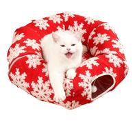 Cama para de Gato - 37,01 Pulgadas Kitten Donut Bed, Christmas Tunnel Cat Round Nest, Sleep Calming Pet Nest | For Living Room Balcony Enrichment Home Bedroom Exercises Winters Sleeping