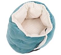 Cama para de tela de terciopelo suave con forma de rombo triangular para mascotas, suministros para mascotas para un ambiente cómodo y elegante para dormir (Azul)