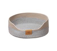 Cama para Gato Fabricada en Material de Cuerda Brinda un Espacio Acogedor y Utilizada como Nido Cesta y Rascador Permite Dormir y, Gris 40cm