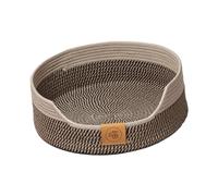 Cama para Gato Fabricada en Material de Cuerda Brinda un Espacio Acogedor y Utilizada como Nido Cesta y Rascador Permite Dormir y, Marrón 40cm