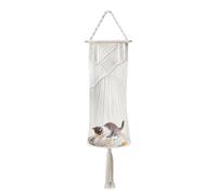 Cama para Gatos Bohemia, Hamaca de Macramé para Gatos, Hamaca multifuncional de macramé para mascotas, Camas de cuerda de algodón tejidas a mano para gatitos, cama columpio para ventana, esquina, porc