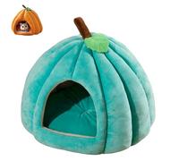 Cama para gatos calabaza, 2025 Cute Pumpkin Shape Cat Cave, cálido Pet House with Removable Washable Cushion, Cozy Pumpkin Nido para gatos de interior y perros pequeños (azul, L)