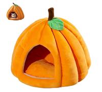 Cama para gatos calabaza, 2025 Cute Pumpkin Shape Cat Cave, cálido Pet House with Removable Washable Cushion, Cozy Pumpkin Nido para gatos de interior y perros pequeños (naranja, M)