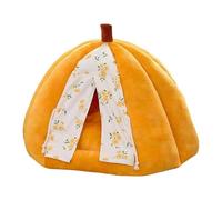 Cama para Gatos, Calabaza cálida de Felpa Antideslizante, Cama Cerrada de Calabaza para Gatos con Cortina de Puerta, para calmar Dormir en Invierno, Perros pequeños, Mascotas, decoración