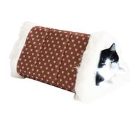 Cama para gatos | Cálida lavable plegable suave, interior semicerrado, cueva cálida para dormir, descansar, siesta, perro, gatito, invierno, exterior, dormitorio, jardín