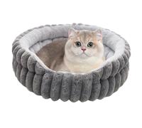 Cama para Gatos - Cama calmante con Forma de Donut de Felpa de 50x50x15 cm, Soporte ortopédico, Alfombra cálida para Mascotas para Cachorros en Invierno, Lavable Suave y extraíble | Acog