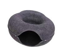 Cama para Gatos Cama Cueva de Juego Desmontable con Diseño de Cremallera Material de Fieltro Lavable Adecuada para Gatos Escondite Y Diver, Gris Oscuro