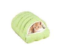 Cama para Gatos - Cama Cueva para Mascotas, Antideslizante, extraíble, Lavable, Forro Polar Suave, Saco de Dormir para Gatos, Tienda con tapete extraíble, para Interior | para Razas pequeñas, Med