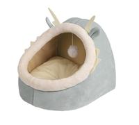 Cama para gatos - Cama de dinosaurio de felpa para perro, nido de dormir para gatitos, cama de retiro cubierta, cama nido de felpa , cueva cálida para dormir, escondite acogedor en forma de