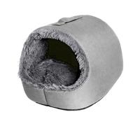 Cama para gatos - Cama de tela de felpa para gatos, diseño semicerrado de invierno, cómodo nido cubierto que proporciona un retiro calmante para gatitos compañeros felinos en dormitorio, apartamento