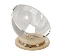 Cama para Gatos Cápsula Nido Hamaca Refugio para Gatos Portátil Ligera Acrílica Madera Adecuada para Decoración Hogar Regalo Mascotas, Solid Wood S