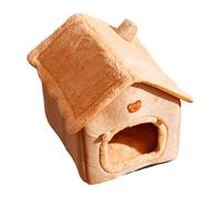 Cama para gatos, casa calmante con cojín extraíble, cama para gatos con capucha, casa de interior, para gatitos, cachorros, mascotas, perros pequeños, invierno, balcón, sala de estar, decoración del