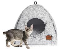 Cama para Gatos CATISM, Cama Caliente con Almohadas Blandas extraíbles y Lavables (40 x 40 x 40 cm), Adecuada para Gatos de Interior o pequeños Cachorros en hogares de acogida