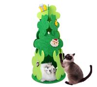 Cama para gatos con árbol de Navidad ensamblada - Casa para gatos de fieltro resistente a los arañazos | Cama para mascotas para gatos pequeños, duradera y elegante, con diseño de árbol de Navidad. Na