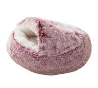 Cama para Gatos con Capucha, cómoda Cama para Mascotas, Cama de Felpa