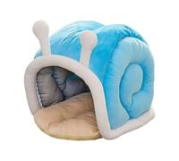 Cama para gatos con caracoles - Acogedora casa cerrada de invierno para mascotas | Cueva suave y cálida para gatos para viajes, coche, camping, escritorio, silla, cama, sofá, habitación, gato