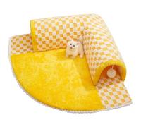 Cama para Gatos con - Juguetes de Patio de Peluche Desmontable para Mascotas con Antideslizante | Cueva Gato con Juego de Cuco | para el Interior de la casa