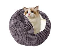 Cama para gatos, cueva de felpa cálida para mascotas, de mascotas para clima frío, para perros, conejos, animales pequeños, interiores, invierno, Navidad, dormitorio, sala de