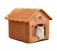 Cama para Gatos Cueva - Plegable calmante Antideslizante, Lindo de Gato cálido Cama para Cachorros - para Gatitos Cachorros Perros Invierno Interior balcón Sala de Estar decoración del hogar