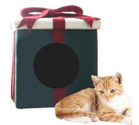 Cama para gatos , cute Box Shape Closed Pet Cave, Large Warm Pet Cave for Cats and Dogs, Cozy Indoor Retreat, Comfortable Bed for Cats, Small Dogs, and Pets Color WhiteGreen