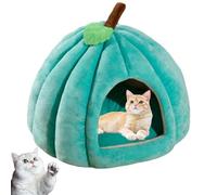 Cama para gatos de calabaza, 2025 Cute Pumpkin Shape Cat Cave, Pumpkin Cat House with Removable Cushion, Indoor Tent for Cats & Small Dogs, Soft Warm Pet Bed (azul, L)