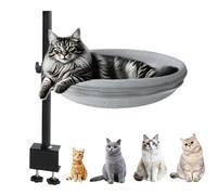 Cama para Gatos De Escritorio, Hamaca Giratoria 360° para Mascotas, Cama Suave De Descanso para Apartamento Balcón Interior Armario Radiador Mesilla