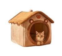 Cama para gatos de interior, acogedora cama de cueva para gatos, casa para gatos, tienda de campaña para gatos con almohada de cojín extraíble, cama suave y cálida para cachorros, lindo nido de oso