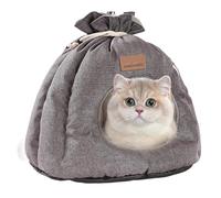 Cama para gatos de interior, saco impermeable con forma de gato, cama portátil para mascotas, cama de invierno para mascotas, ropa de cama suave y lavable, cama para gatos para viajes en casa, cama