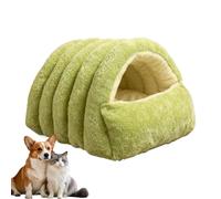 Cama para gatos en forma de bodega | Lavable plegable para casa de invierno | Cama pequeña para perro Cueva para gato de interior | Para gatito cachorro conejo interior casa apartamento salón balcón