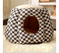 Cama para Gatos Escondida, Caseta para Gatos para Interiores, Caseta para Gatos Extraíble para Dormir, Caseta para Mascotas De Invierno, Cueva Portátil Y Acogedora para Gatos,Gris,L