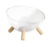 Cama para gatos - Marco de base de madera, refugio de cúpula transparente, descanso elevado, de sueño, centro de actividades para interiores para mascotas pequeñas durmiendo jugando relajante uso