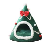 Cama para Gatos navideña Árbol de Navidad Antideslizante con cojín extraíble para Mascotas de 2 kg Casa para Gatitos Interior autocalentable Decoración navideña Tamaño L Casa para Gatos
