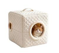 Cama para gatos nido aislado para mascotas con cojín extraíble | Cama térmica de invierno para gatos, para casa, hotel, salón, apartamento, dormitorio, dormitorio, balcón, interior