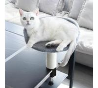 Cama para gatos para escritorio sin taladrar, casa para gatos sobre escritorio mantiene a los gatitos cerca y área de trabajo clara de mesa para gatos, cama suave para gatos, hamaca para gatos para
